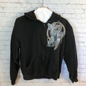Esy Surf Co black zip hoodie